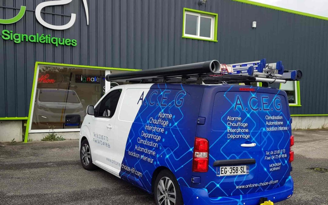 Flocage de véhicule – Aceg camionnette