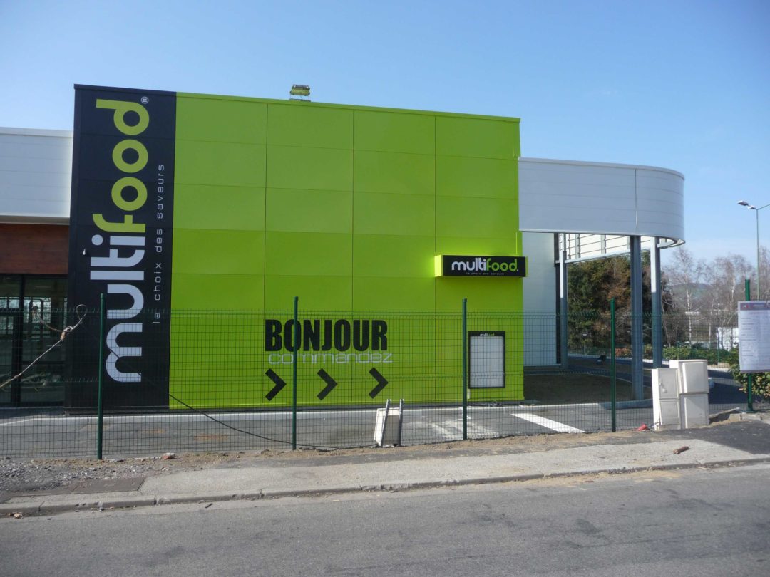 Habillage de façade – Multifood – 2