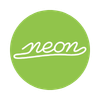 Icone rond enseigne néon