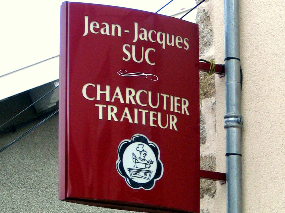 Enseigne drapeau – Charcutier Traiteur