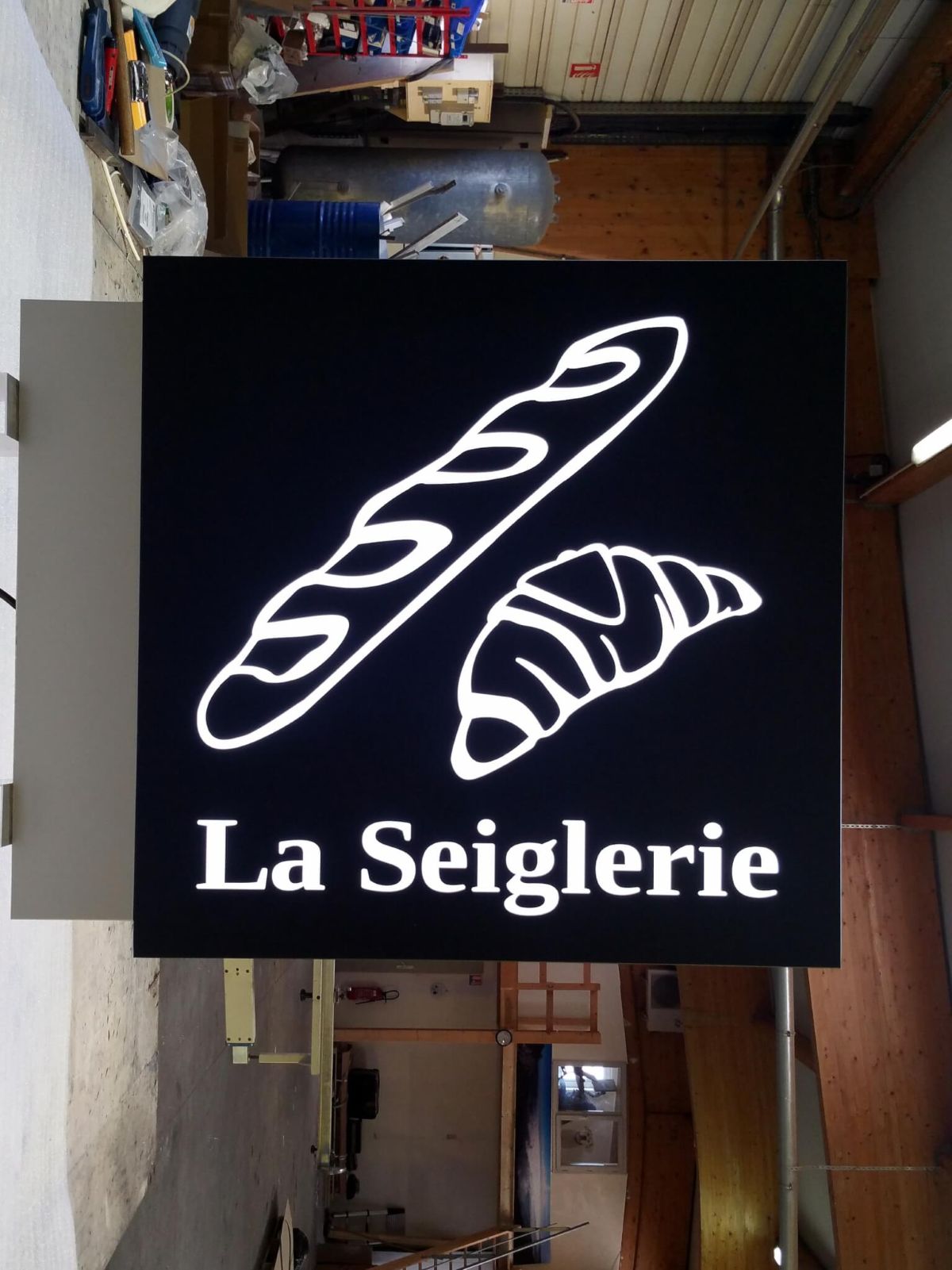 Enseigne drapeau – boulangerie La Seiglerie
